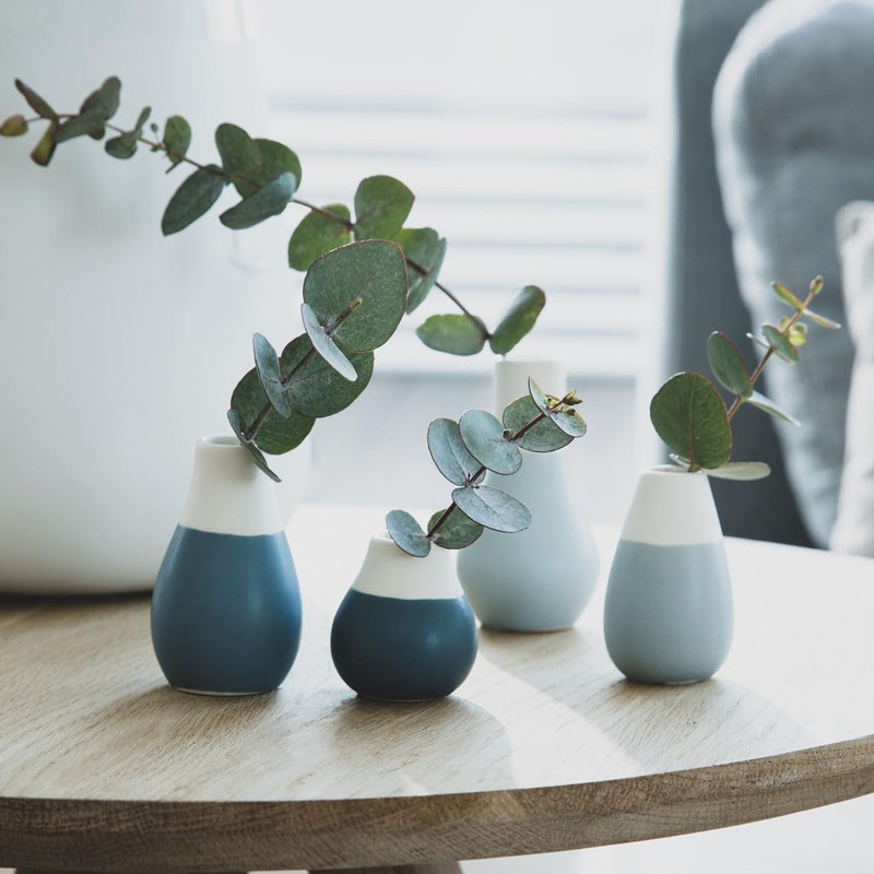 Räder Mini Pastel Vases, Set of 4, Blue