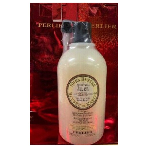 Perlier Shea Butter Ultra Rich Moisturizing Bath Cream WHITE LILY 101.4 oz (264)