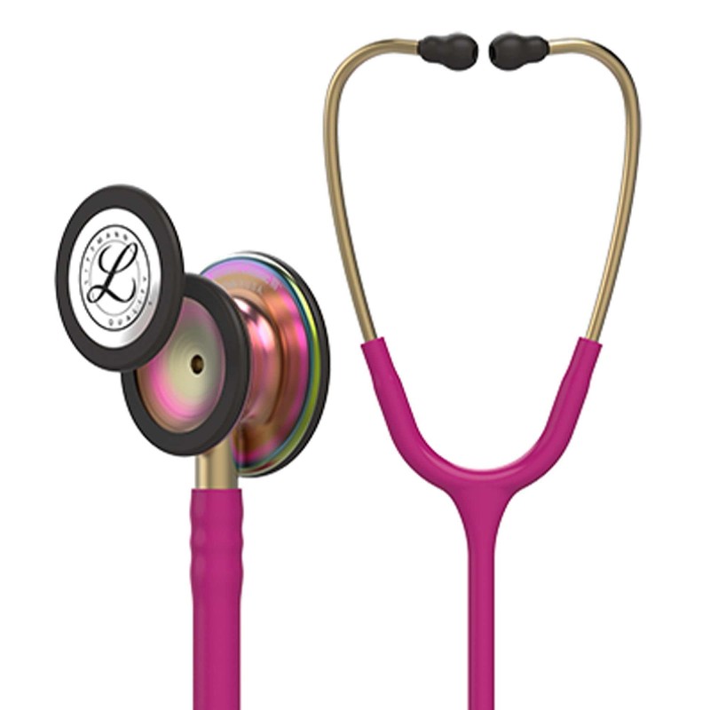 3M Littmann Estetoscopio Classic III, Manguera Color Frambuesa, Acabado Arcoiris,