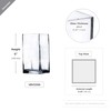 WGV Tall Square Vase Glass Block, Length 3", Height 6",