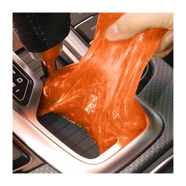 Moly Magnolia Cleaning Gel for Car, Auto Detailing Slime Mud, Putty Cleaner Dust Removal, Soft Glue Cleaning Tools Kit, Car Interior Accessories Universal for Air Vents, Keyboard, PC, Laptops (Orange)