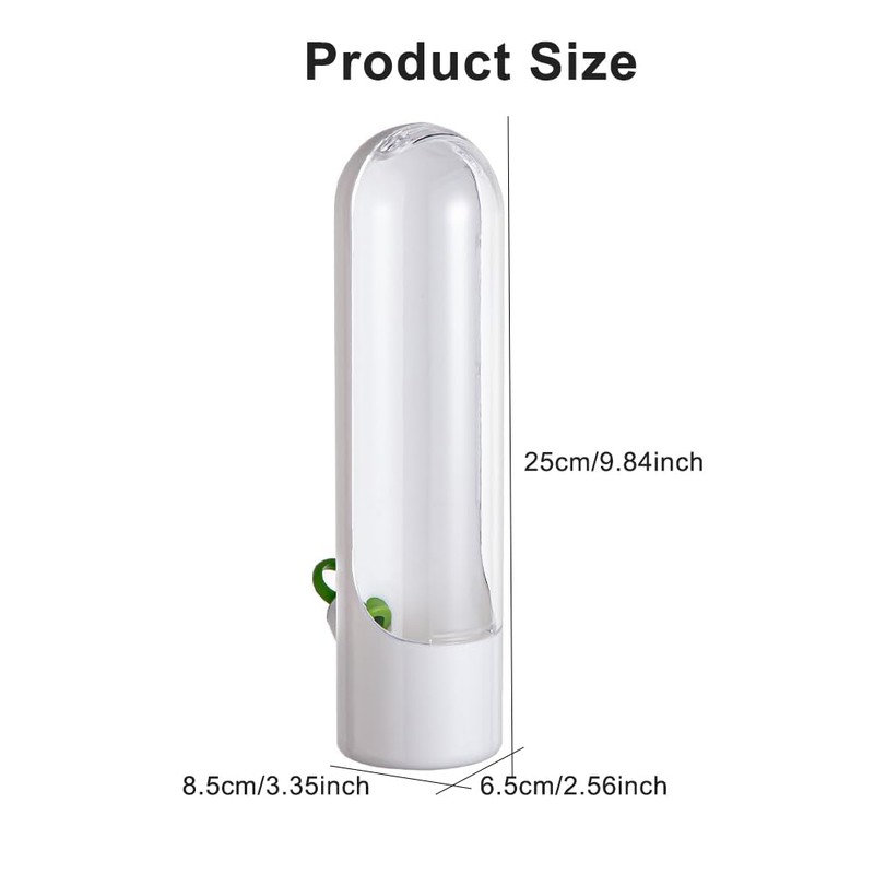 Restynic 2 Pack Herb Keeper Container for Refrigerator, Clear Storage