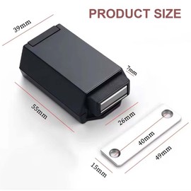 Cabinet Push Latch Rebound Self-Locking Catch Magnetic Touch Latches Hardware Hidden Push Catch Press Out Lock for Cabinet Drawer Wardrobe Kitchen Door