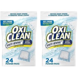OxiClean OxiClean White Revive Laundry Whitener and Stain Remover Power Paks, 24 Count (Pack of 2)
