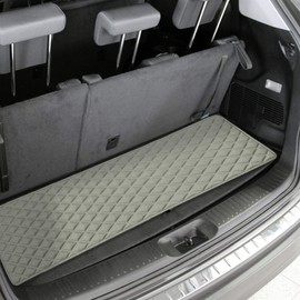 FH Group F16501 Deluxe Heavy-Duty Faux Leather Multi-Purpose Cargo Liner, Diamond, 14”, Gray Color w. Gift- Fit Most Car, Truck, SUV, or Van