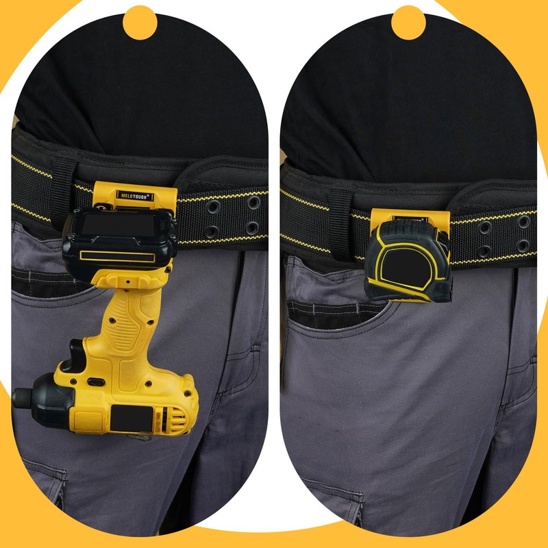 MELOTOUGH Drill Belt Clip,Drill Holder for Tool Belt,Measuring Tape Holder