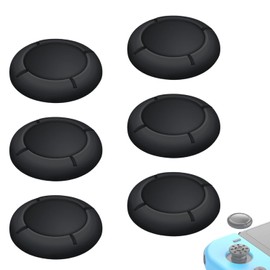 3 Pairs of Joystick Caps, 3D Grips Caps, Stick Replacement for Better Grip and Protection, Easy Installation (Black)
