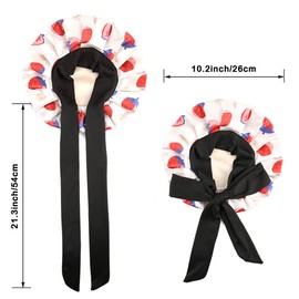 greatremy Gorro de seda ajustable para niños con lazo elástico para dormir con banda elástica doble