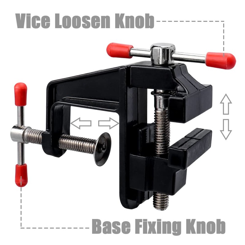 Bestgle Mini Bench Vise Adjustable Table Clamp Vice Portable Tabletop