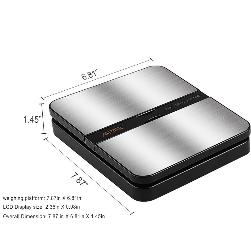 Acteck 150LB x 0.1 OZ Extended Display Digital Shipping Postal