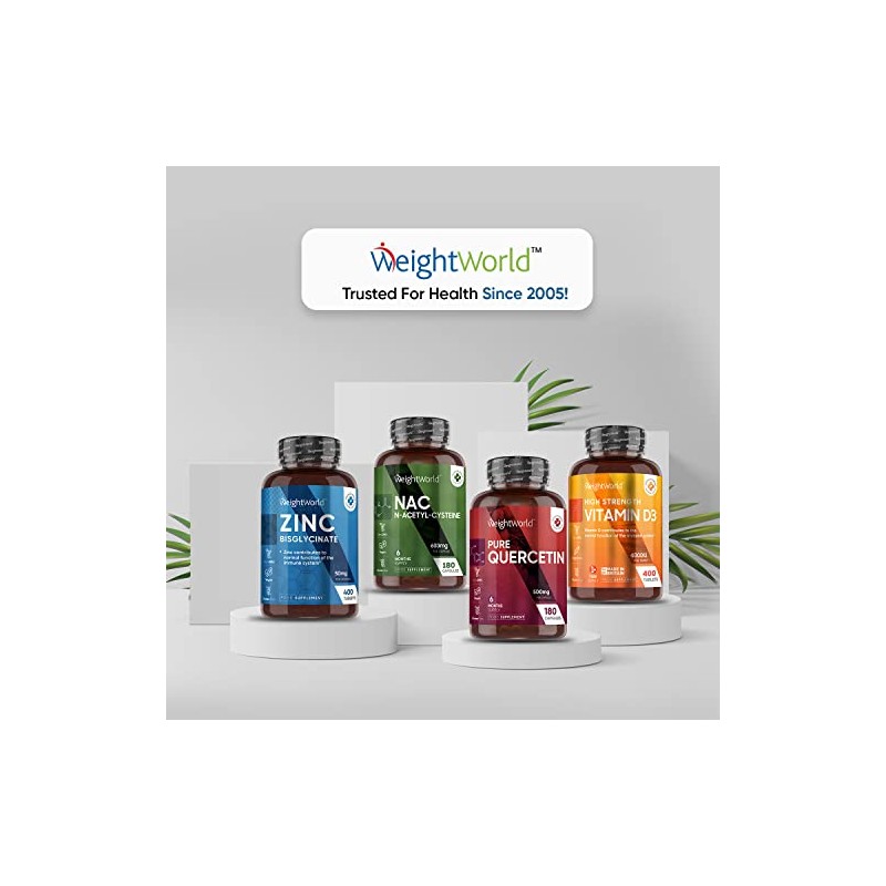 Pure Quercetin 1000mg - 180 Vegan Quercetin Powder Capsules (2