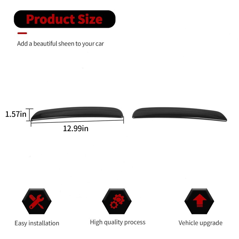RT-TCZ Smoked Black Front Fog Light Trim Cover Front Fog