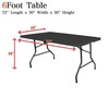 Obstal 6ft Stretch Spandex Table Cover for Standard Folding Tables