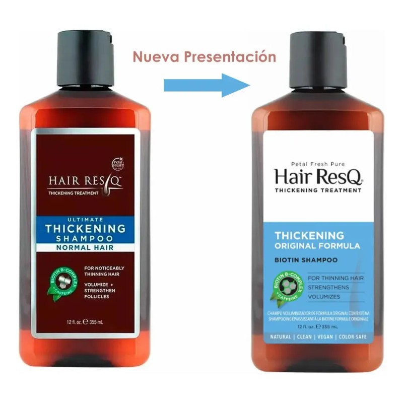 Hair Resq shampoo anticaida cabello normal e fino 355mL