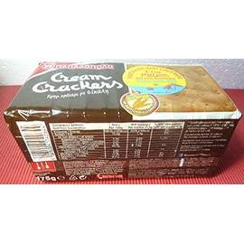 GREECE CREAM CRACKERS WITH RYE Papadopoulou 1 Pack 175g Fibre Source With Wholegrain Cereals , fresh