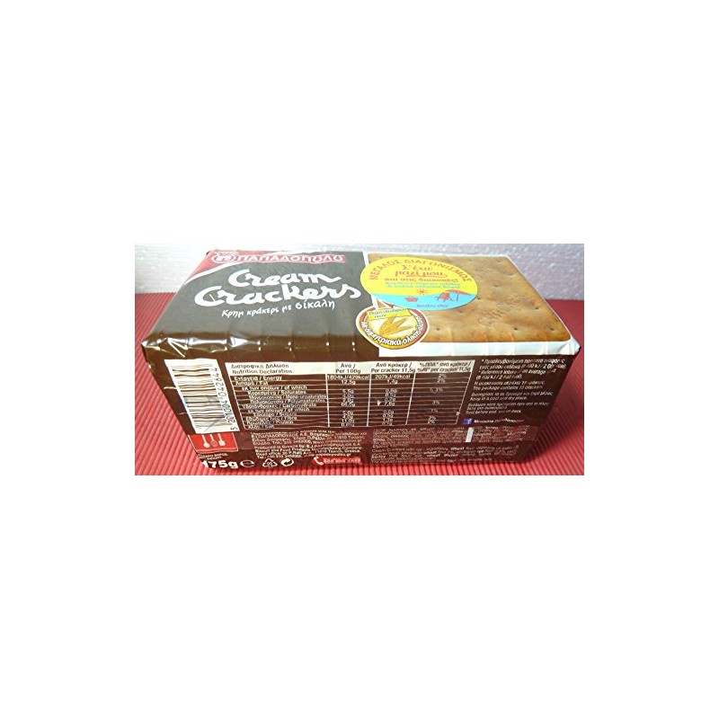 GREECE CREAM CRACKERS WITH RYE Papadopoulou 1 Pack 175g Fibre