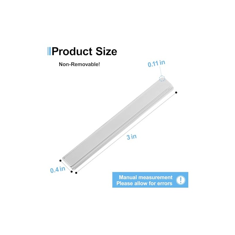 Shower Door Magnet, Neodymium Magnet, 3" Long Glass Shower Door