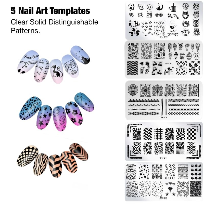 SAGEBIO Christmas Nail Stamping Kit – Silicone Nail Art Stamper