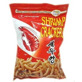 nongshim [14 oz] Korean popular Shrimp Cracker Snack  Family size Zip Bag Nongshim  - 3 bags