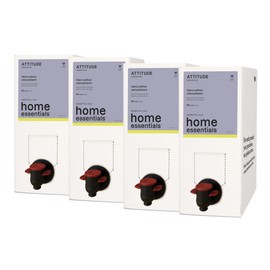 ATTITUDE Laundry Fabric Softener Liquid, Vegan Detergent, Plant Based, HE Washing Machine Compatible, with Essential Oils, Geranium and Lemongrass, 80 Loads, 67.6 Fl Oz (Pack of 4)