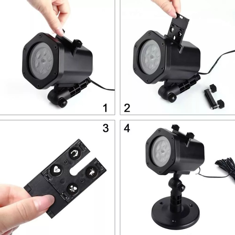 LaserXplore Christmas Projector Laser Lights, 12 Slides Dynamic Lighting Landscape