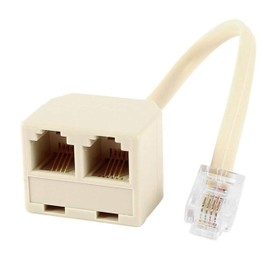 OPAX51 2 x RJ11 to Dual RJ11 Splitter Cable 6P4C Telephone and Fax Connector Pack of 2 51CH102