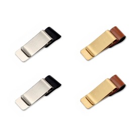 Zixui Notebook Pen Holder Clip, Leather, Stainless Steel Clip, For Students, Office Supplies, Compatible with Notebook and Diary, Breathable and Easy to Use (4 Pieces)