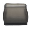 20 Pcs Chair Leg Floor Protector Rectangular Transparent Black Felt