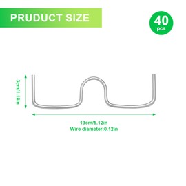 jwtyu Pack of 40 13 cm Branch Benders for Fruit Trees Branch Clips for Fruit Trees Branch Clip Metal M Type Branch Separator for Tensioning and Aligning Fruit Tree Branches