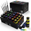 HUAL Acrylic Paint Set With 5 Brushes, 24 Colors (60ml,