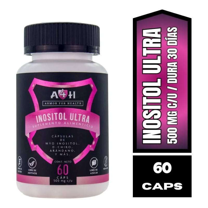 Myo Y D-chiro Inositol 60 Cáps 500mg A4h Acido Fólico