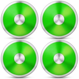 Wettarn 2 Pcs 1 kg Sports Training Discus Man Women Discus Track and Field Discuses Track and Field Equipment (Red and Blue)