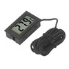 5PCS Electronic Digital Display Thermometer Black Mini Embedded Indoor Digital