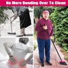 JEHONN Broom with Dustpan Combo Set, Long Handle Lightweight Indoor