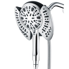 INAVAMZ 2-in-1 Shower Head with Handheld Combo: 2.5GPM Rainfall Shower Head & Handheld Shower Head Use Together or Alone, 9 Spray Settings Hand Held Shower Head with Hose, Shower Trim Systems