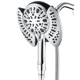 INAVAMZ 2-in-1 Shower Head with Handheld Combo: 2.5GPM Rainfall Shower Head & Handheld Shower Head Use Together or Alone, 9 Spray Settings Hand Held Shower Head with Hose, Shower Trim Systems