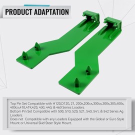 HECASA Steel Tractor Loader Quick Tach Weld On Mounting Brackets Compatible with John Deere Tractor Loaders (Top Pin Fits 200, 300, and 400 Series Loaders,Bottom Pin Fits 500 Series Loaders)