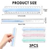 3PCS Plastic Folding Ruler Set 30Cm Transparent Ruler Geometric Ruler