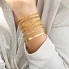 14K Real Gold Plated Cuff Bracelet Bangle Jewelry Set Stackable