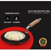 Yuktha Iron tawa for Roti,Chapati,Dosa Loha Tawa with Wooden Handle