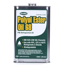 ComStar Polyol Ester Oil 68/300 SUS (POE), High-Performance Refrigeration Oil for HFC & HCFC, Reduced Energy Consumption, Exceptional Thermal Stability, 1 Quart (45-020)