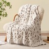 Leopard Luxury Faux Fur Blanket Twin Size for Bed Sofa,Ultra