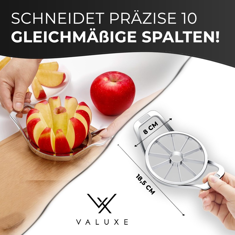 VALUXE® Apple Slicer, Premium Stainless Steel Apple Corer with Sharp