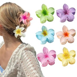 XIKTTK Blumen Haarklammer, 6 Stück Haarspange Blume, Haarklammern Blumen, Kunststoff Flower Hair Clip, Blumen Klammern, Haarklammern Damen, für Frauen, Mädchen
