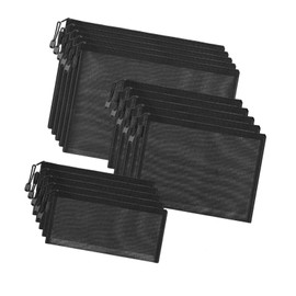 perfeclan 15Pcs Mesh Zipper Pouch Bags Zipper Pouches Lightweight Multifunctional Small Comestic Bag Zipper Bags for Organizing Office