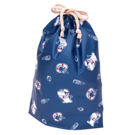 Indigo Moomin MV682 Moomin Wrap Plastic Bag, S, Drawstring Marine, Navy