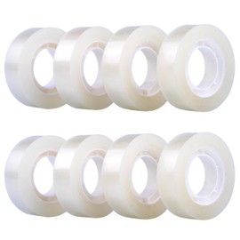 GTSE - Clear Tape - 19mm x 33m - Tape for Gift Wrapping, Home, School and Office - 8 Rolls