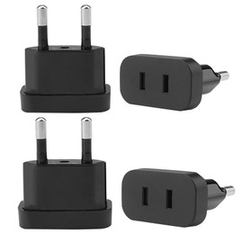 VIEVRE 4 pieces US to EU adapter, EU plug adapter, plug US to EU, adapter for sockets, US EU adapter, US to EU adapter, socket adapter EU, plug adapter, Japan Germany, adapter Euro plug