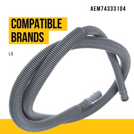 PartsBroz AEM74333104 Drain Hose Assembly - Compatible With LG Kenmore Dishwasher - Replaces AP7034217 PS16621806 LDF5545ST LDT7797ST LDF5545SS LDFN3432T LDFN343LS LDFN4542S LDP6810BD LDT5665ST