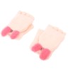 USB Heated Knitted Flap Gloves Half Finger 5V Winter Heating